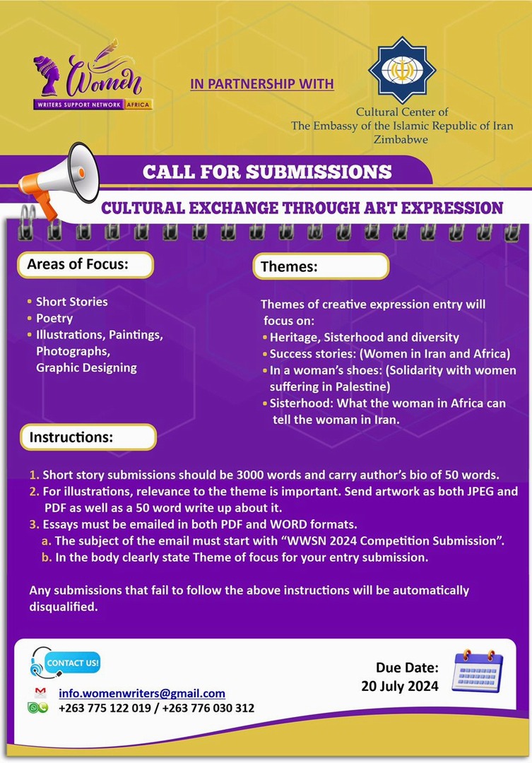 WOMEN CULTURAL EXCHANGE WRITING AND ART COMPETITION IN ZIMBABWE 